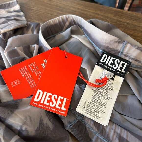 ❤️ NWT Diesel Leggings tiger Patterned Sheer M - Picture 7 of 12